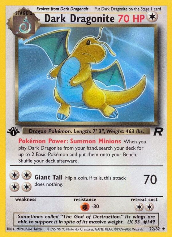 Dark Dragonite (22) - 1st Edition