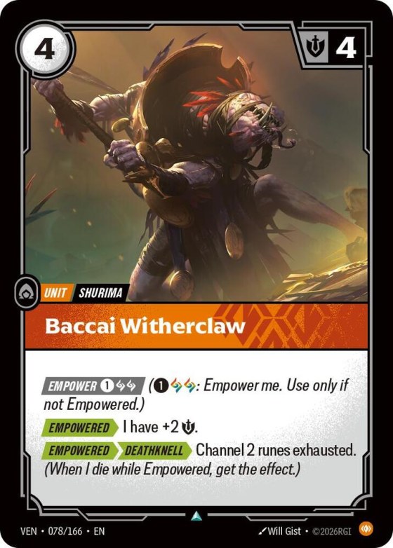 Baccai Witherclaw - Foil