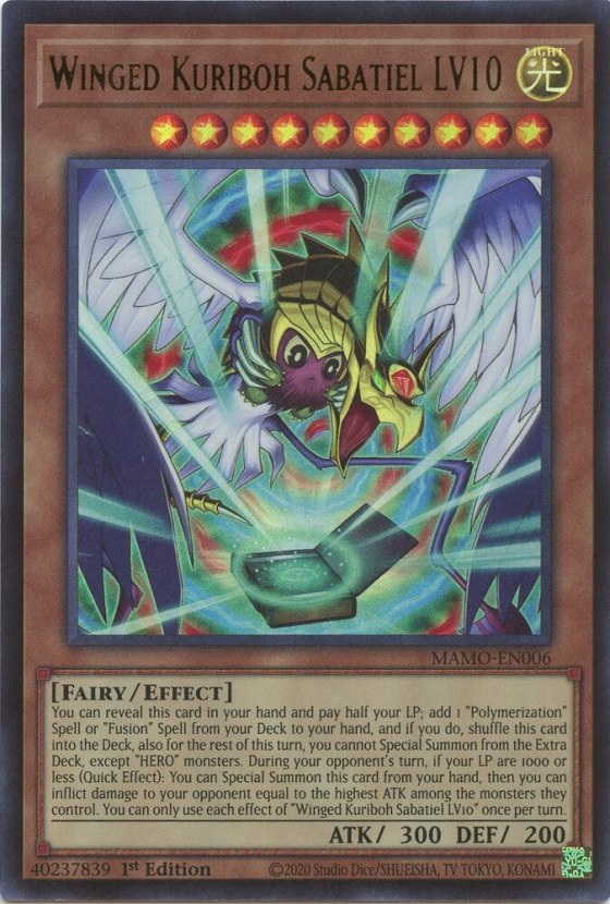 Winged Kuriboh Sabatiel LV10 - 1st Edition
