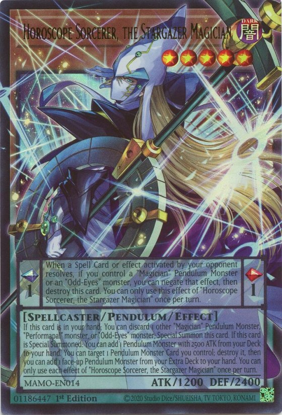 Horoscope Sorcerer, the Stargazer Magician - Extended Art