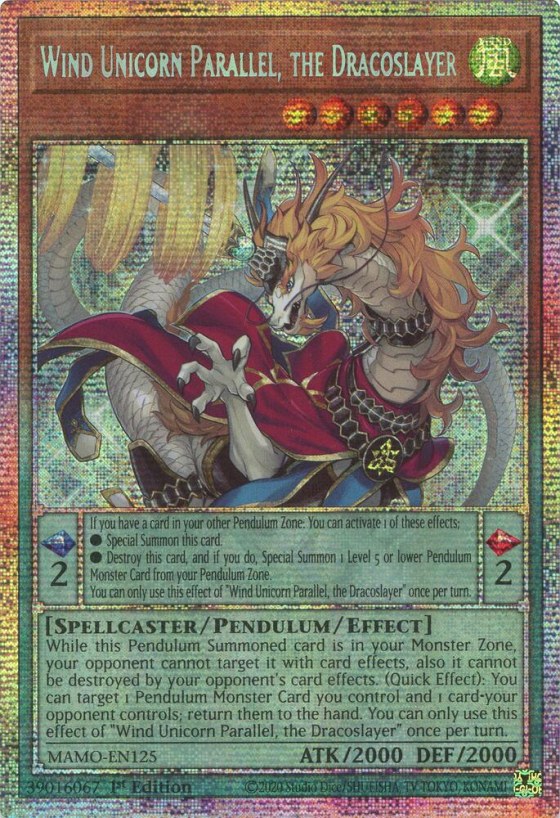 Wind Unicorn Parallel, the Dracoslayer - Starlight Rare