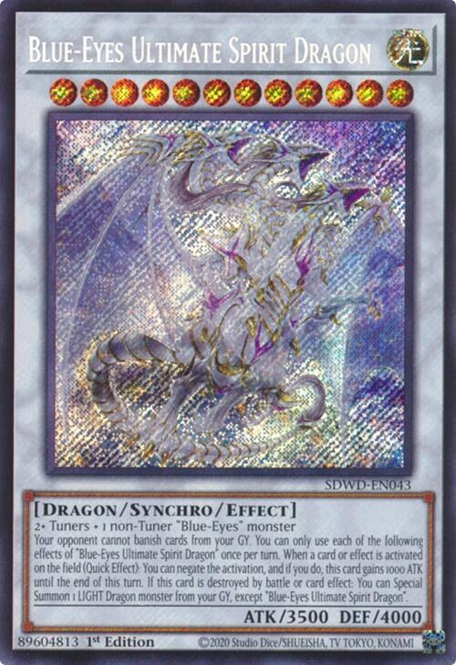 Blue-Eyes Ultimate Spirit Dragon - Secret Rare First Edition