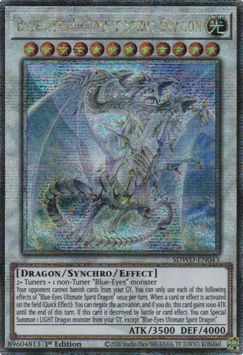 Blue-Eyes Ultimate Spirit Dragon - Quarter Century Secret Rare Un