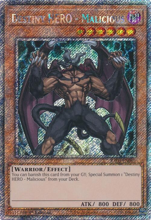 Destiny HERO - Malicious - Platinum Secret Rare