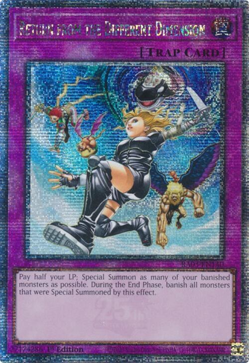Return from the Different Dimension - Quarter Century Secret Rare