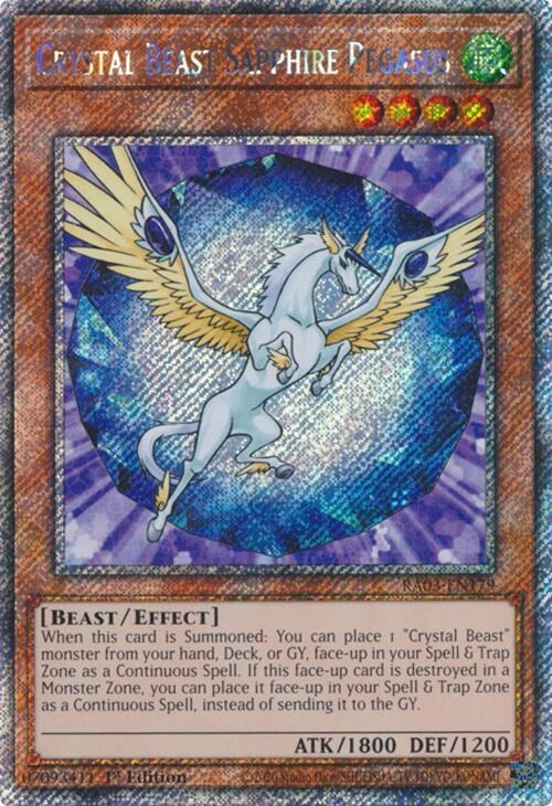 Crystal Beast Sapphire Pegasus - Platinum Secret Rare