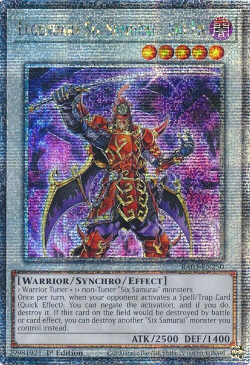 Legendary Six Samurai - Shi En - Quarter Century Secret Rare