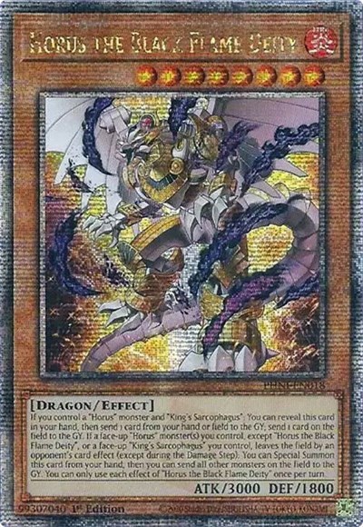 Horus the Black Flame Deity - Quarter Century Secret Rare