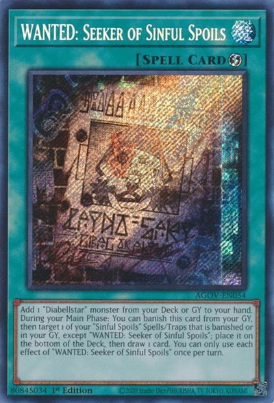 WANTED: Seeker of Sinful Spoils - 1st Edition