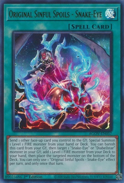 Original Sinful Spoils - Snake-Eye - 1st Edition
