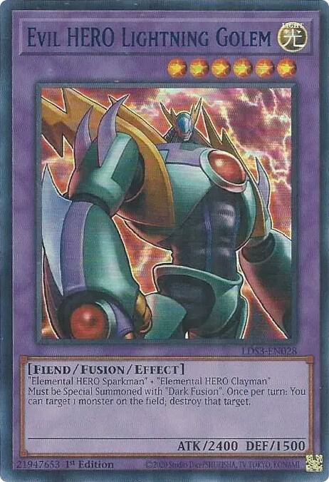 Evil HERO Lightning Golem - Blue