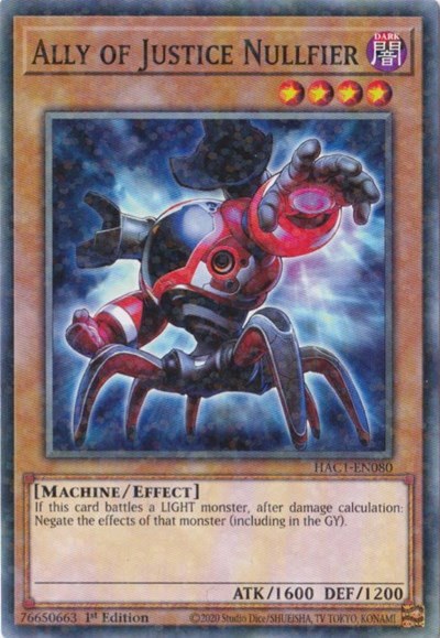Ally of Justice Nullfier - Duel Terminal