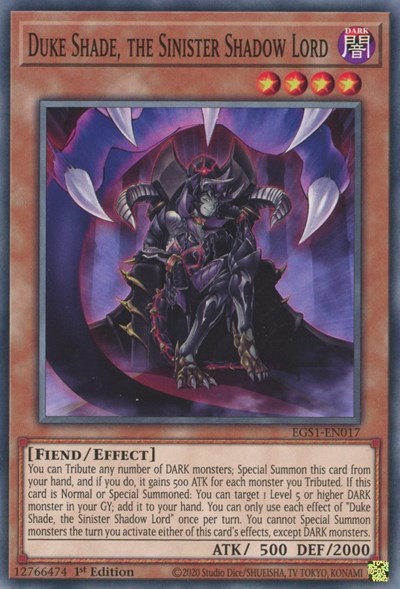 Duke Shade, the Sinister Shadow Lord - 1st Edition