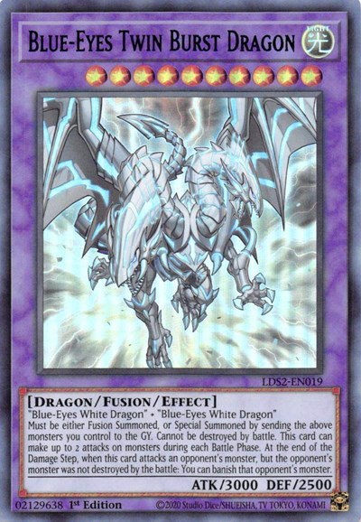 Blue-Eyes Twin Burst Dragon - Blue