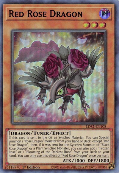 Red Rose Dragon - Blue