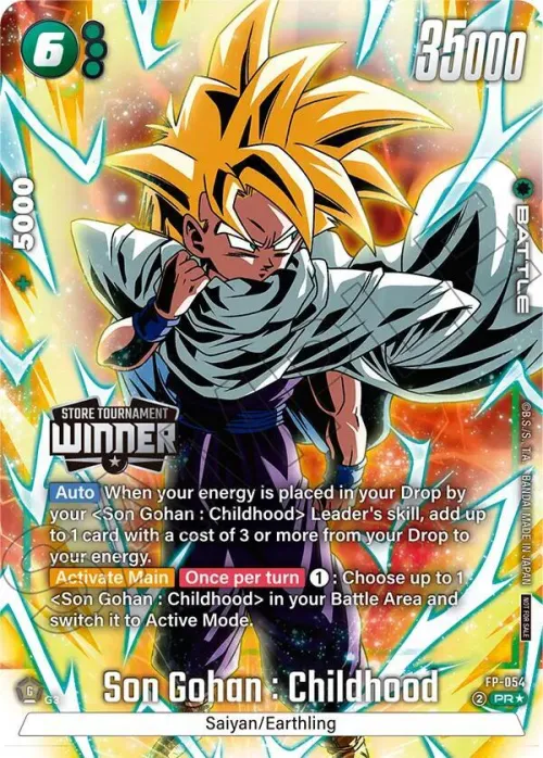 Son Gohan : Childhood - Tournament Pack Winner 08
