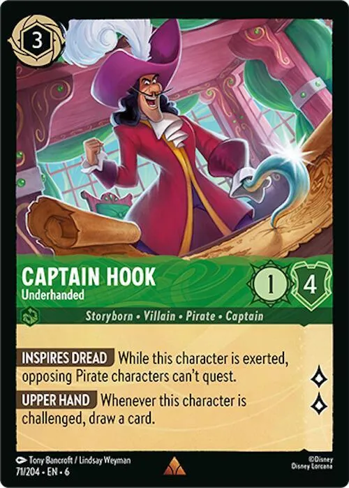 Captain Hook - Underhanded - Cold Foil