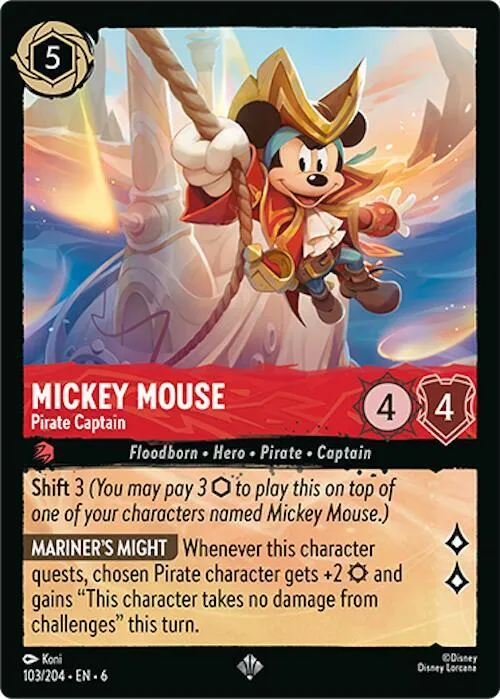 Mickey Mouse - Pirate Captain - Cold Foil