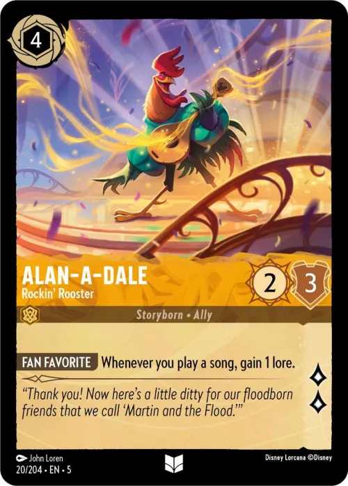 Alan-A-Dale - Rockin' Rooster - Cold Foil
