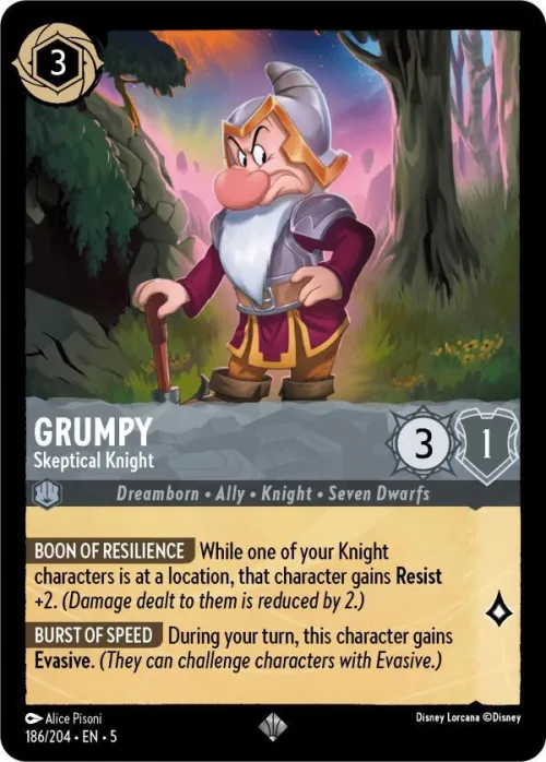 Grumpy - Skeptical Knight - Cold Foil