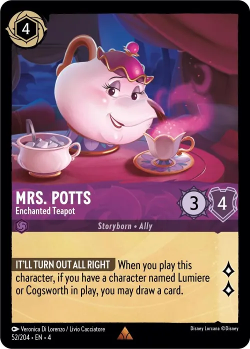 Mrs. Potts - Enchanted Teapot - Cold Foil