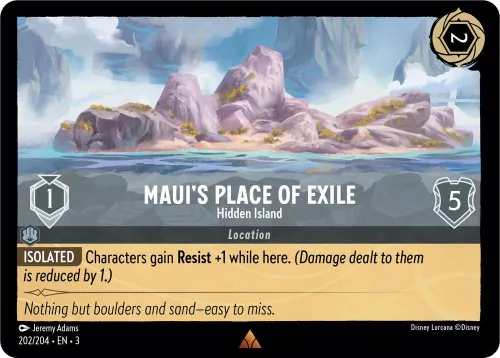 Maui's Place of Exile - Hidden Island - Cold Foil