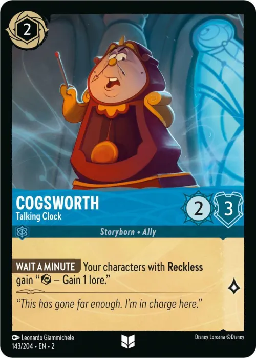 Cogsworth - Talking Clock - Cold Foil