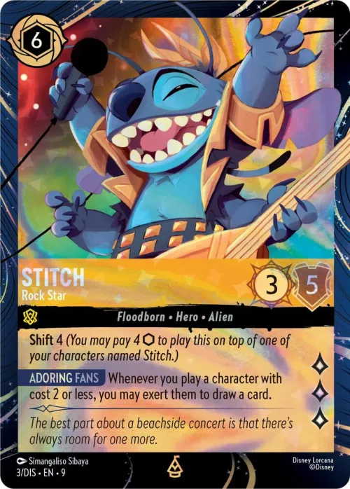Stitch - Rock Star - Holofoil Stitch Rock Star