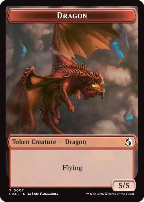Dragon // Lotus Double-Sided Token - Foil