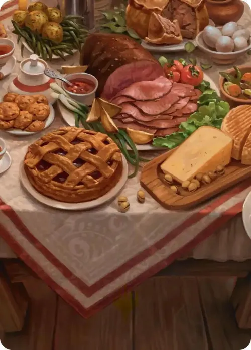 Bag End Banquet Art Card - 5 12
