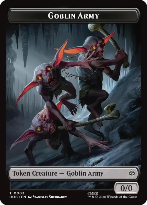 Goblin Army (0003) // Wolf Double-Sided Token - Foil