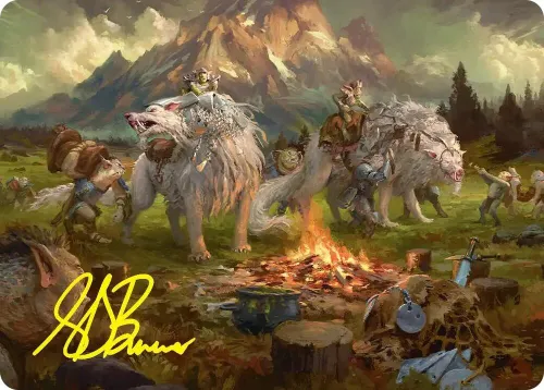 Mount Gundabad Mobilizes Art Card - Gold Stamped Signature