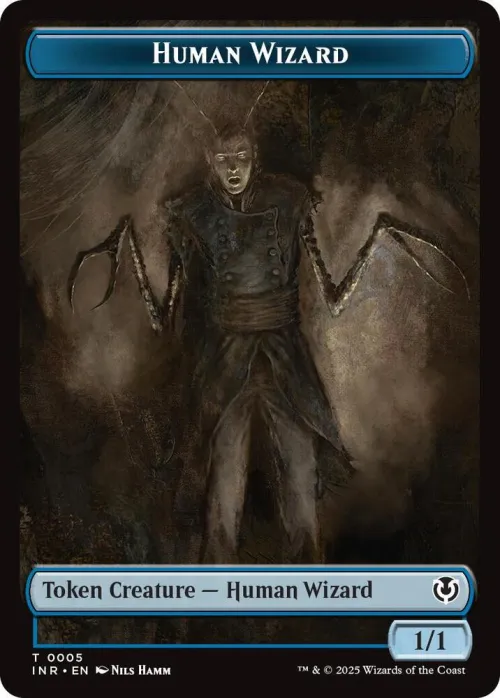Human Wizard // Emblem - Jace, Unraveler of Secrets Double-Sided Token