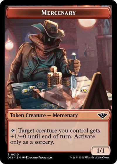 Mercenary // Gnome Double-Sided Token - Foil Mercenary Gnome Double Si