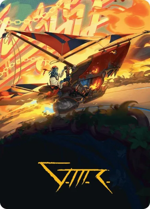Boosted Sloop Art Card - Gold Stamped Signature