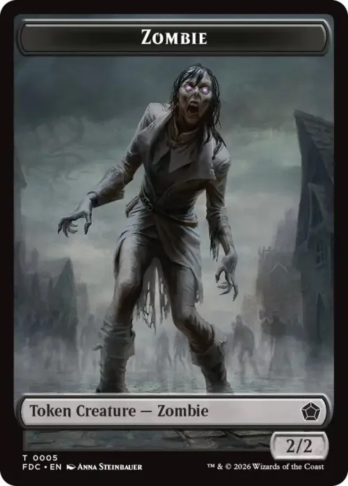 Zombie // Zombie Knight Double-Sided Token