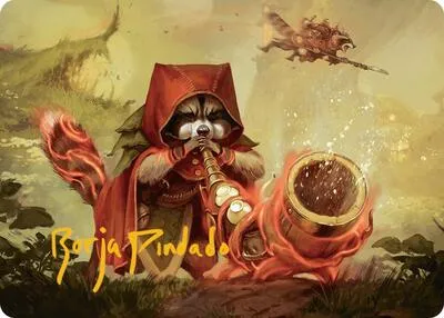 Raccoon Rallier Art Card - Gold Stamped Signature