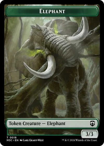 Elephant (Ripple Foil) // Beast (0016) Double-Sided Token - Ripple Foil