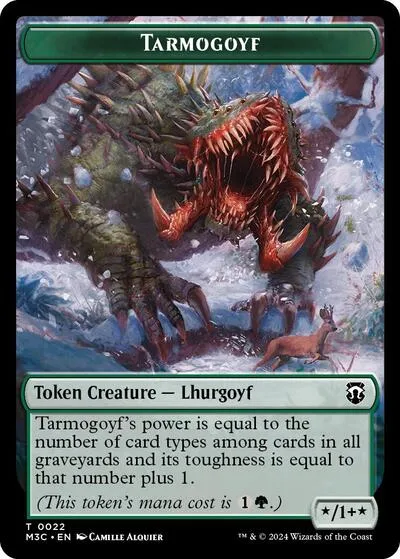 Tarmogoyf (Ripple Foil) // Saproling Double-Sided Token - Ripple Foil