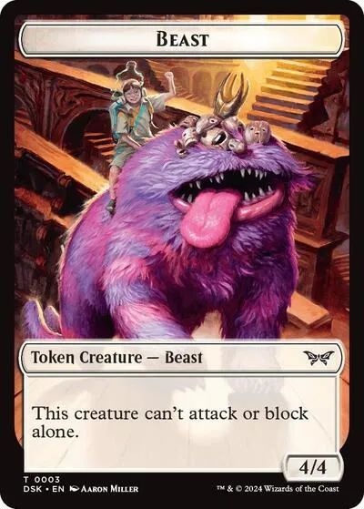 Beast // Manifest Double-Sided Token - Foil