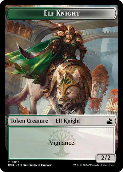 Elf Knight // Dragon Double-Sided Token