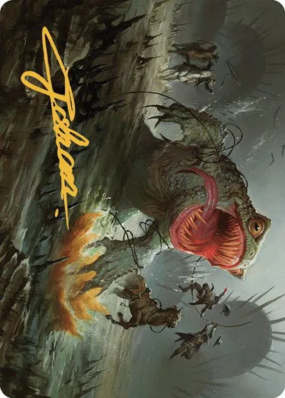 The Gitrog, Ravenous Ride Art Card - Gold Stamped Signature