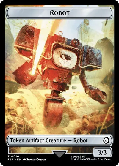 Robot // Treasure (0019) Double-Sided Token - Foil