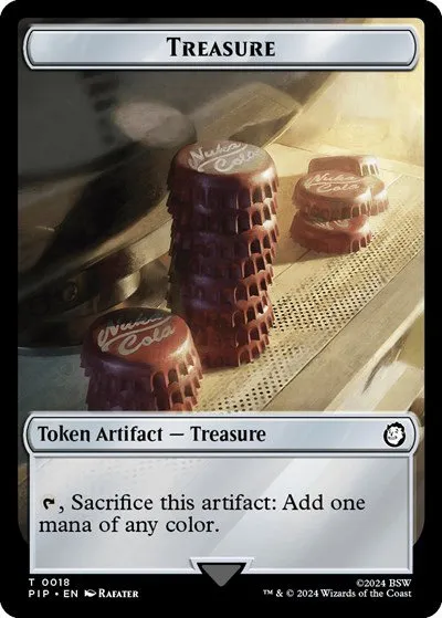 Treasure (0018) // Human Knight Double-Sided Token - Foil