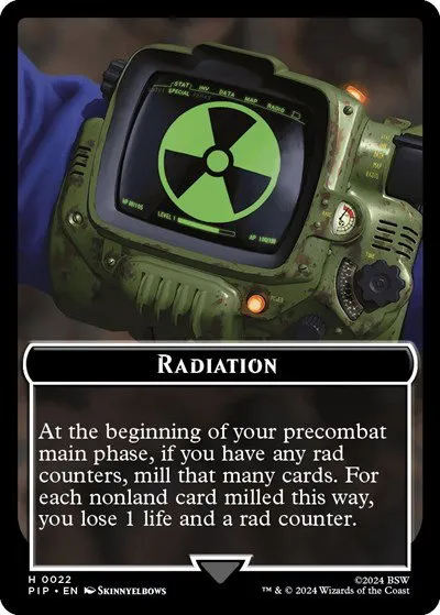 Radiation // Zombie Mutant Double-Sided Token - Foil