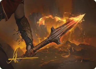 The Spear of Leonidas Art Card - Gold Stamped Signature