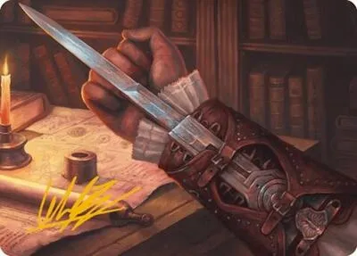 Hidden Blade Art Card - Gold Stamped Signature
