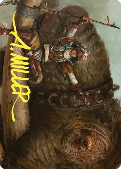Tuskguard Captain Art Card - Gold Stamped Signature