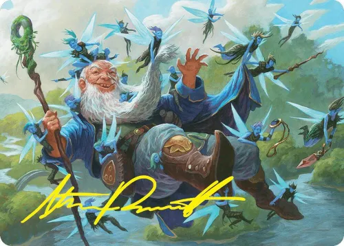 Mischievous Mystic Art Card - Gold Stamped Signature