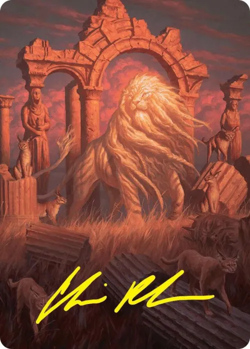 Arahbo, the First Fang Art Card - Gold Stamped Signature